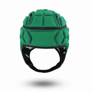 Manufacturer Custom Green Soft Shell Padded Head protection Rugby Flag Football Helmet Kids or Adult