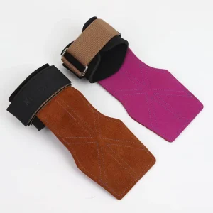 Maple Leaf Pattern Breathable Adjustable Leather Weightlifting Grip Palm Support Protector