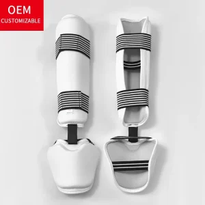 Martial Arts Equipment Karate Protector Shin Instep Guard Durable PU Foam and Mesh Material