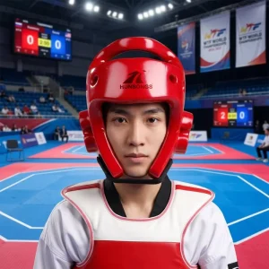 Martial Arts Protective Gear Taekwondo Helmet Head Guard Adjustable Taekwondo Head Protector with Face Guard