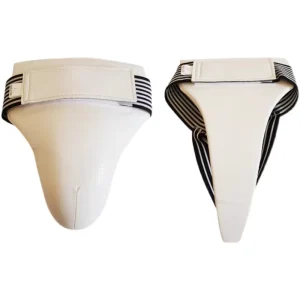 Martial Arts Training Gear Taekwondo Groin Protector Guard White PU+EVA Material XS XL