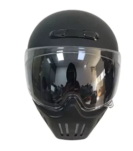 Matte Black Full Face Off Road Motorcycle Helmet DOT Approved With Goggles ABS Motocross Chin Guard Ventilation for Adults
