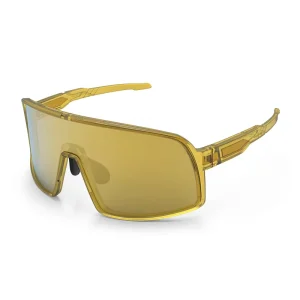 Matte Gold Coating Biker Sports Sunglasses Photochromic Style Helmet Suitable For Men Women