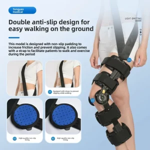 Medical Adjustable Hinged Knee Brace Orthopedic ROM Knee Support Splint Post Op Leg Immobilizer Fracture ACL Recovery Orthotics