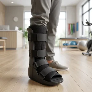 Medical Anti Slip Adjustable Support Orthopedic M Black Gray ROM Pin Ankle Walker Boots Walker Brace