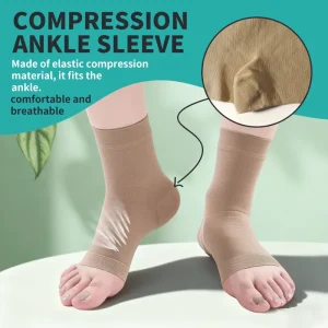 Medical Compression Ankle Sleeve with High Elasticity Comfort Ankle Brace for Men Women Daily & Sports Use