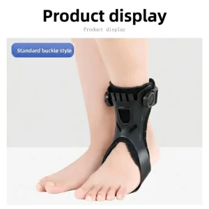 Medical Foot Drop Orthosis Adjustable Ankle Brace Dial Tension Lightweight Breathable Lace Up Closure Foot Drop Corrector