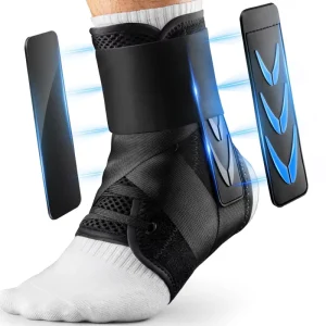 Medical Grade Ankle Brace Adjustable Breathable Compression Ankle Brace With Side Stabilizing Pads