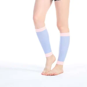 Medical Grade Compression Soccer Shin Guards with Calf Sleeve Polyester & Cotton Material for Injury Prevention