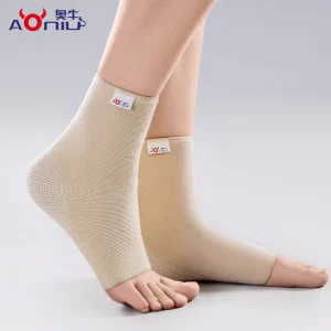 Medical Grade Spandex Nude Ultra thin Invisible Ankle Compression Sleeve with Protection for Daily Wear Sports Recovery Unisex