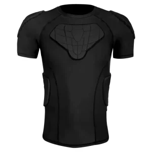 Men’s Football Shoulder Pad Rib Protector Chest Guard Padded Compression Shirt for Adult Kids Baseball Basketball Rugby