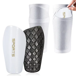 Mens Football Socks with Shin Guard Sleeves Knitted Polyester Made in China Make to Order for Soccer Matches & Training