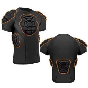 Men’s Goalkeeper Shirt Padded Football Protective Gear for Men Training Suit Rib Protector for Soccer Basketball Paintball