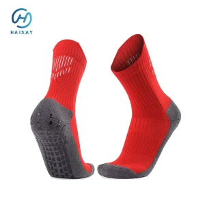 Men’s High Tube Sports Socks with Anti-Slip Feature Long Tube Football Socks with Protective Gear