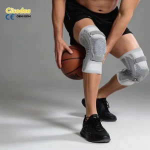 Men’s Knee Protector Polyester Double Elastic Support Anti Slip For Basketball Running Sports