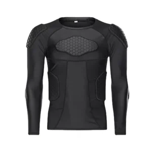 Men’s Long Sleeve Ski Ice Hockey Jersey Sports Protective Gear Football Goalkeeper Chest Waist Elbow Protectors Anti Collision