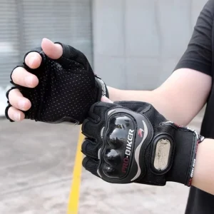 Men’s Motorcycle Half Finger Gloves Cycling Equipment Wearable Lady Knight Racing Summer Fingerless Glove Protective Gear Gloves