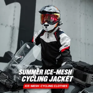 Men’s Motorcycle Mesh Riding Jacket CE Armor Breathable Summer Protective Gear with Shoulder Elbow Back Protection