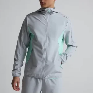 Men’s Reflective Logo Sports Jacket Full Zip Zip Pockets Jacket