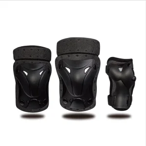 Men’s Soft Sports Protective Gear Cycle Bike MTB Skateboard Gear with Polyester Nylon PP Helmet Knee and Elbow Pads Guard Sets