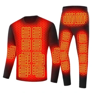 Mens Underwear And Pants Set Electric Heated Thermal Underwear Set Rugged Ensemble Thermique Chauffant For Hunting