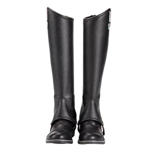 Men’s Women’s Equestrian Leg Guards Adult Riding Protective Gear Leather Equipment with Knight Style