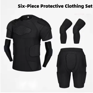 Mix Orders Custom Men’s Padded Compression Protective T Shirt Rib Chest Protector for Football Paintball Baseball Rugby Uniform
