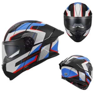 Modular Flip Up Motorcycle Helmet with Internal Sun Visor Lightweight Touring Helmet for Men & Women