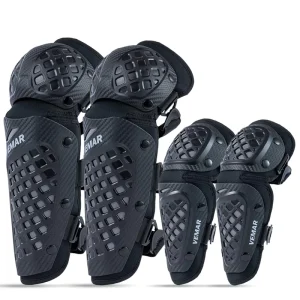 Motorcycle Elbow Guards Knee Pad Adjustable Motocross Racing Elbow Knee Protector Moto Cycling Racing Protective Gear 4pcs