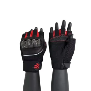 Motorcycle Gloves Goat Leather Half Finger Carbon Knuckle Breathable Mesh Reflective Strip Protective Biker Racing Gear China