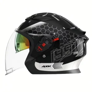 Motorcycle Helmet ABS Material Dual Visor Adjustable Inner 3/4 Open Face Helmet Head Guard