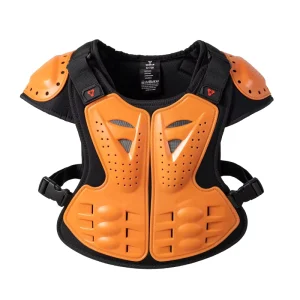 Motorcycle Kid Body Armor Jacket PVC Soft Lightweight Anti-Fall Cycling Elbow Knee Pads Off-Road Back Chest
