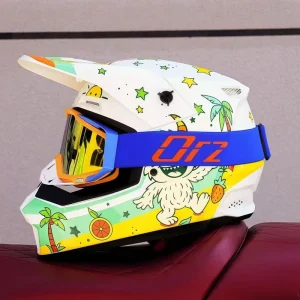 Motorcycle & Motocross Off road Rally Helmet Mountain Bike Racing Downhill Full Face Helmet for Men and Women