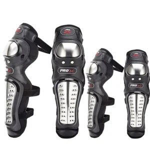 Motorcycle Rider Breathable Adjustable Elbow Knee Guard Pads Stainless Steel Professional Protection Spring Shock