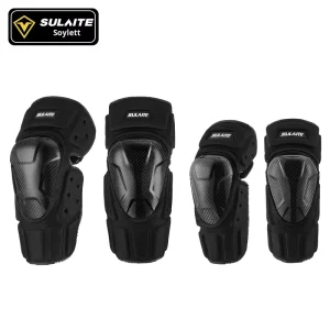Motorcycle Windproof Impact Resistant Knee and Elbow Guards for Cycling Breathable Carbon Fiber Rider Protective Gear