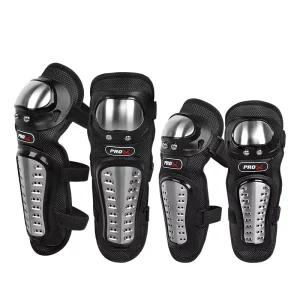 Motorcycles Steel Elbow Pads Protector Motocross Knee Braces Guard Equipment Pad Ski Protection Kneepads