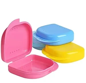 Mouth Guard Case Dental Orthodontic Retainer Box Case Plastic Denture Tray Box Teeth Container Denture Box