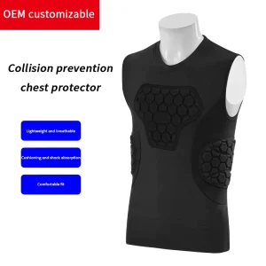 Multi Sports Chest Protector Shock Cushion Breathable Comfort Fit Anti Collision Training Protective Gear