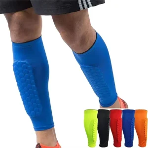 Multi color Polyester Football Shin Pads Guards for Boys Girls with Breathable Honeycomb Materials Customized for Brands
