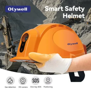 Multi gas Leaking Alarm Industrial Safety Helmet Hard Hats With Gas Detector