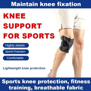 Neoprene Elastic Soft Breathable Sports Knee Pads with Adjustable Knee Cap Protection for Running Fitness Hiking Cycling