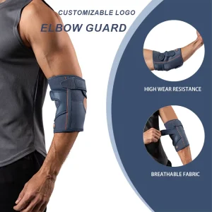 Neoprene Fitness Elbow Pad & Support with Magnetic Closure Breathable & Adjustable for Gym Workout and Sports Protection
