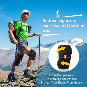 Neoprene Hinged Knee Protection Knee Pad Extension Brace Breathable Wear Resistant for Running Weightlifting