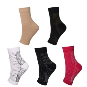 Neuropathy Socks Ankle Brace Compression Sleeve Open Toe Compression Socks Women&Men for Swelling Plantar Fasciitis