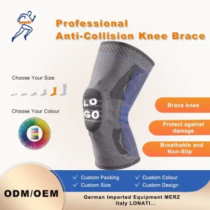 New Arrival Cross Border Style Silicone Spring Support Thick Padding Pressure Relief Shock Absorb Fitness Knee Protector