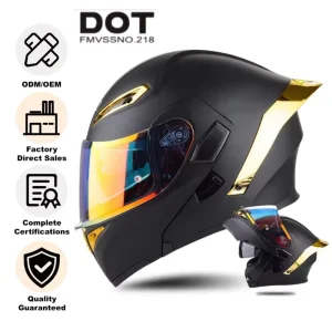 New Cascos Para Moto OEM Modular ABS Full Face Flip up Design Ventilation System Detachable Liner for Cycling