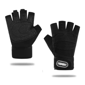 New Fitness Gloves Men Women Protective Non Slip Wrist Support Barbell Lifting Cycling Half Finger Sports Gear Polyester