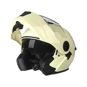 New Modular Shape Full Face Helmet Electric Car Riding Safety Flip Design Quick Release XL ABS Material DOT Certified Unisex
