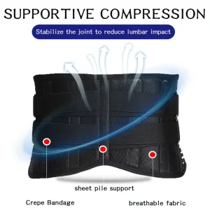 New Product Waist Support Belt Gym Belt Adjustable Elastic Lumbar Support Back Support for Weightlifting Fitness