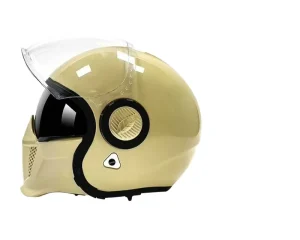 New Retro Motocross Men’s Full Face Modular Classic Helmet with Dual Visor ABS Material DOT Approved